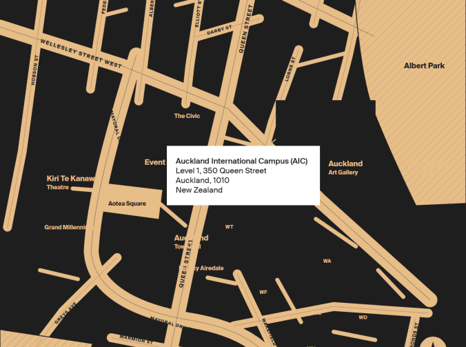 Map showing AIC location